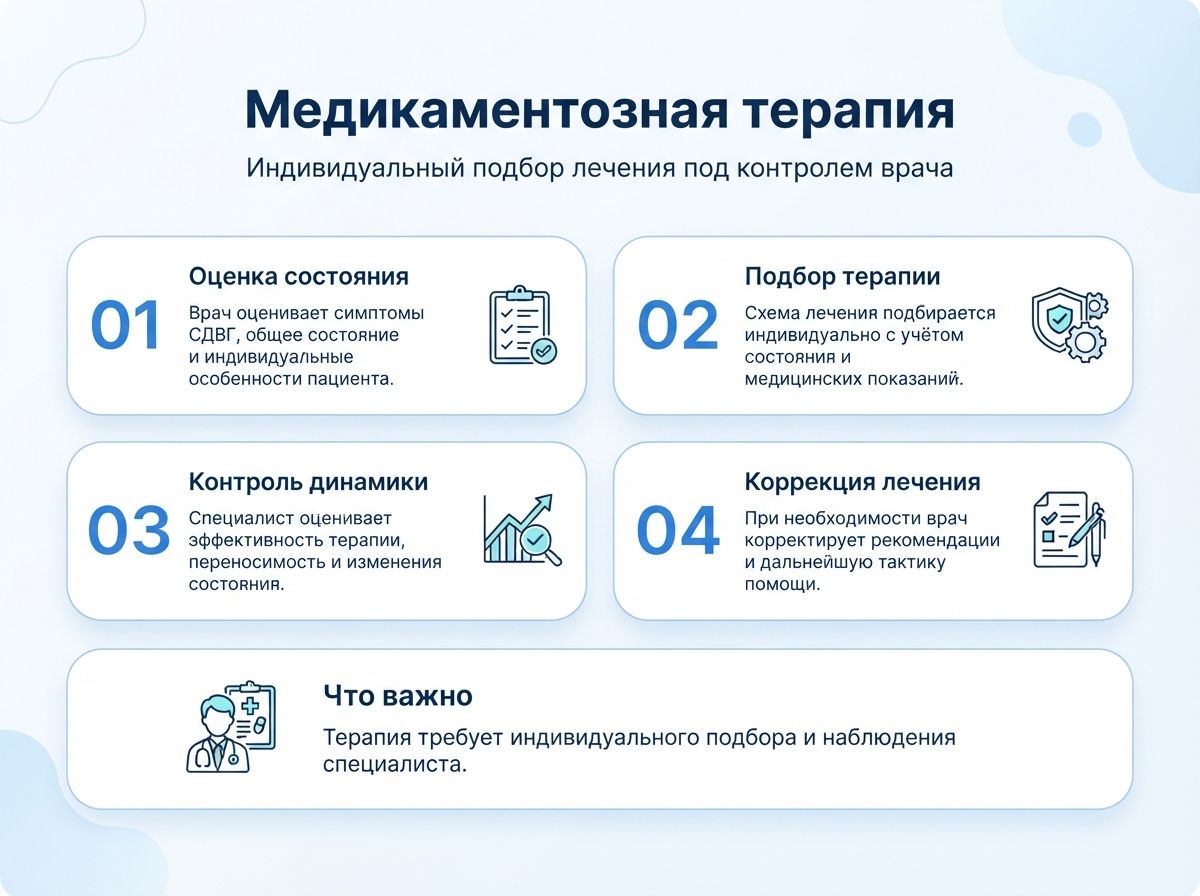 Лечение СДВГ в Лобне у детей и взрослыхинфографика